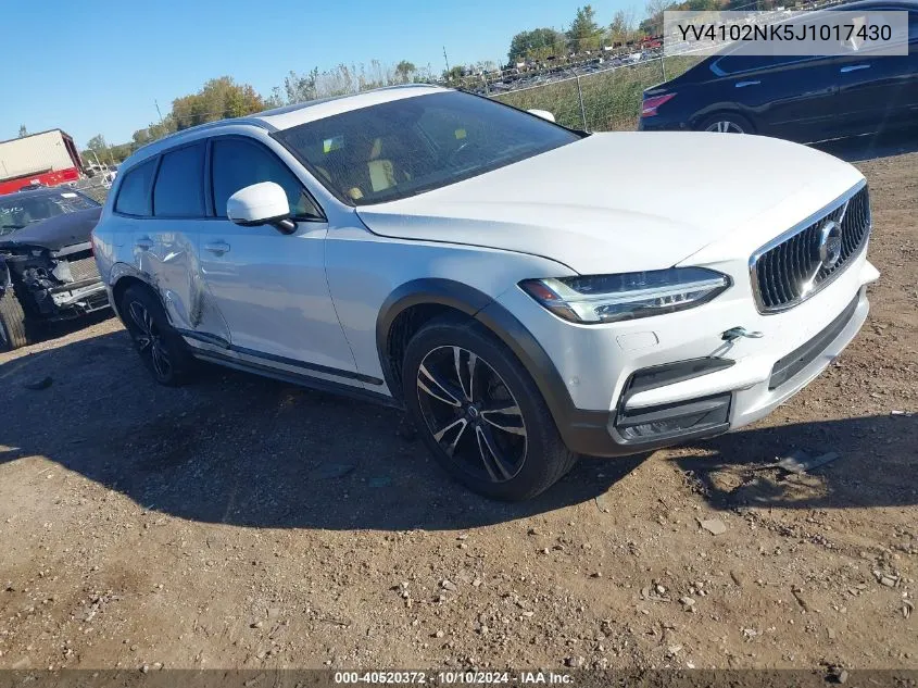 2018 Volvo V90 Cross Country T5 VIN: YV4102NK5J1017430 Lot: 40520372