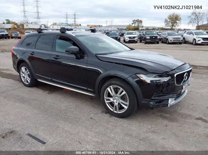 YV4102NK2J1021984 2018 Volvo V90 Cross Country T5