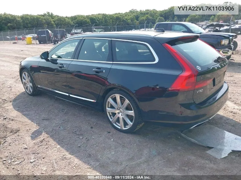 2019 Volvo V90 T6 Inscription VIN: YV1A22VL7K1103906 Lot: 40320948