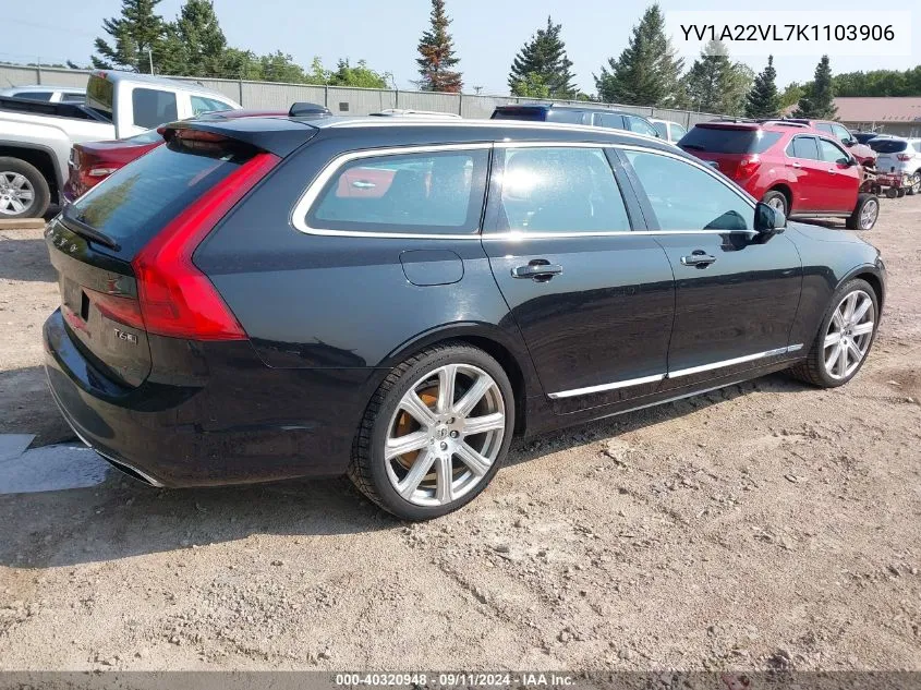 2019 Volvo V90 T6 Inscription VIN: YV1A22VL7K1103906 Lot: 40320948