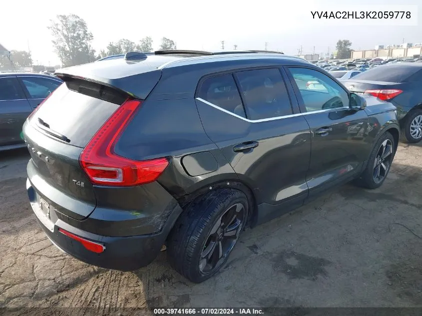 YV4AC2HL3K2059778 2019 Volvo Xc40 T4 Inscription