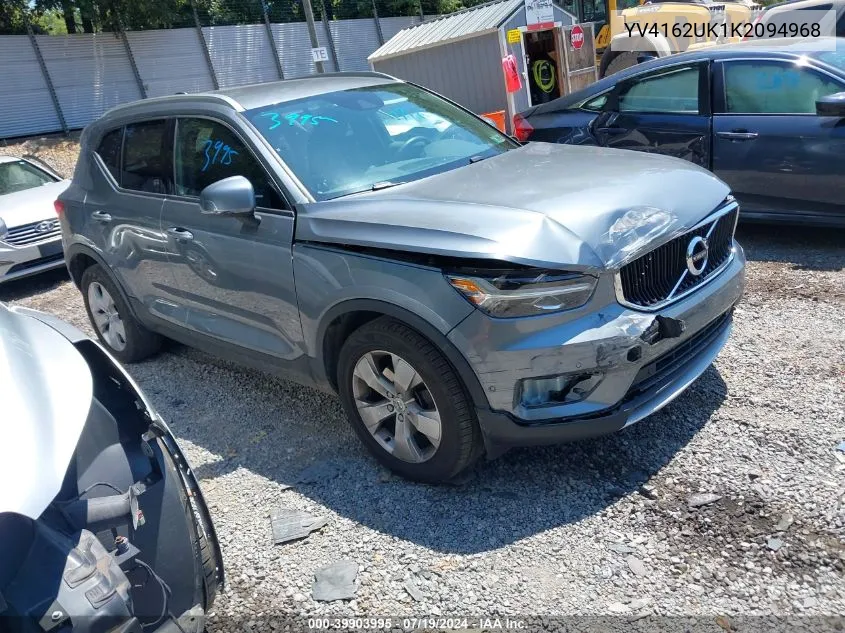 YV4162UK1K2094968 2019 Volvo Xc40 T5 Momentum