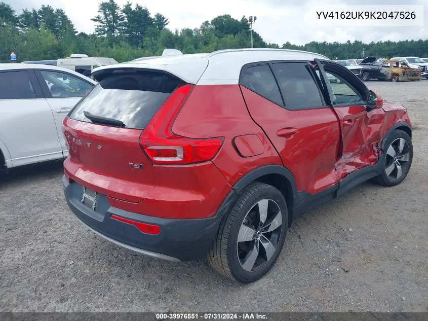 YV4162UK9K2047526 2019 Volvo Xc40 T5 Momentum