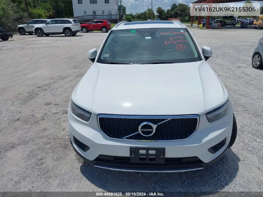 YV4162UK9K2155306 2019 Volvo Xc40 T5 Momentum