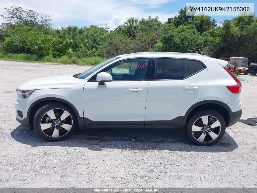 2019 Volvo Xc40 T5 Momentum VIN: YV4162UK9K2155306 Lot: 40091625