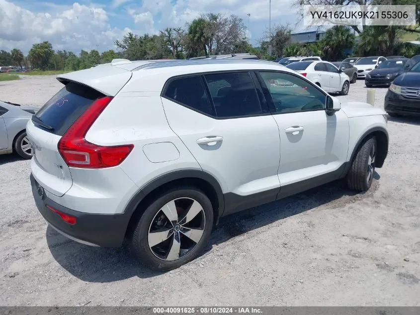 YV4162UK9K2155306 2019 Volvo Xc40 T5 Momentum