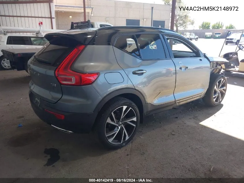 2019 Volvo Xc40 T4 R-Design VIN: YV4AC2HM5K2148972 Lot: 40142419