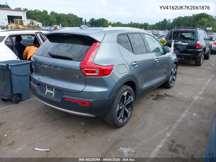 YV4162UK7K2061876 2019 Volvo Xc40 T5 Momentum