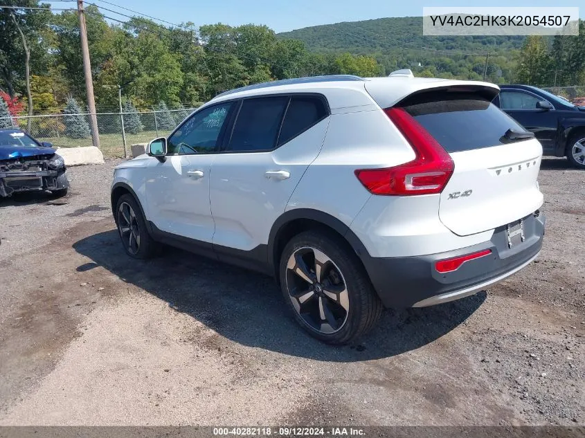 2019 Volvo Xc40 T4 Momentum VIN: YV4AC2HK3K2054507 Lot: 40282118