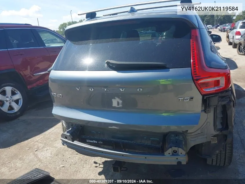 YV4162UK0K2119584 2019 Volvo Xc40 T5 Momentum