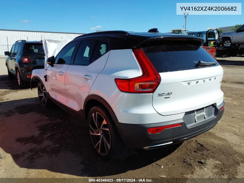 2019 Volvo Xc40 T5 Momentum/T5 R-Design VIN: YV4162XZ4K2006682 Lot: 40348423