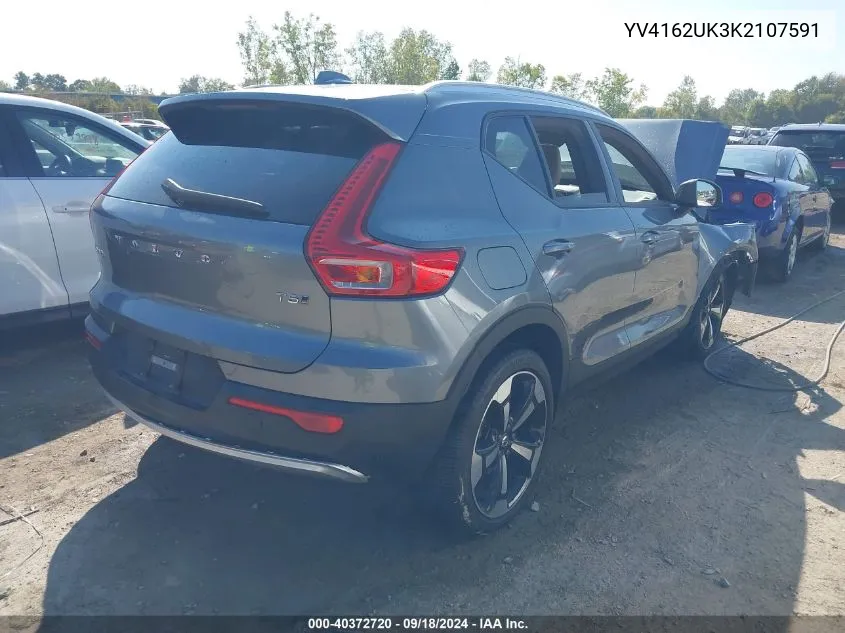 YV4162UK3K2107591 2019 Volvo Xc40 T5 Momentum