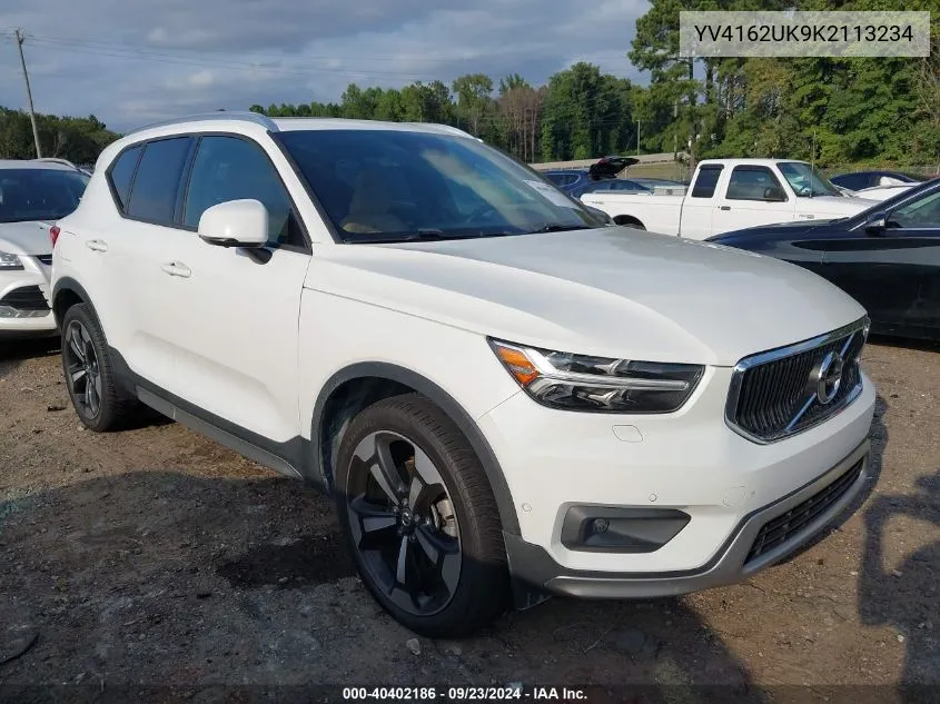 YV4162UK9K2113234 2019 Volvo Xc40 T5 Momentum