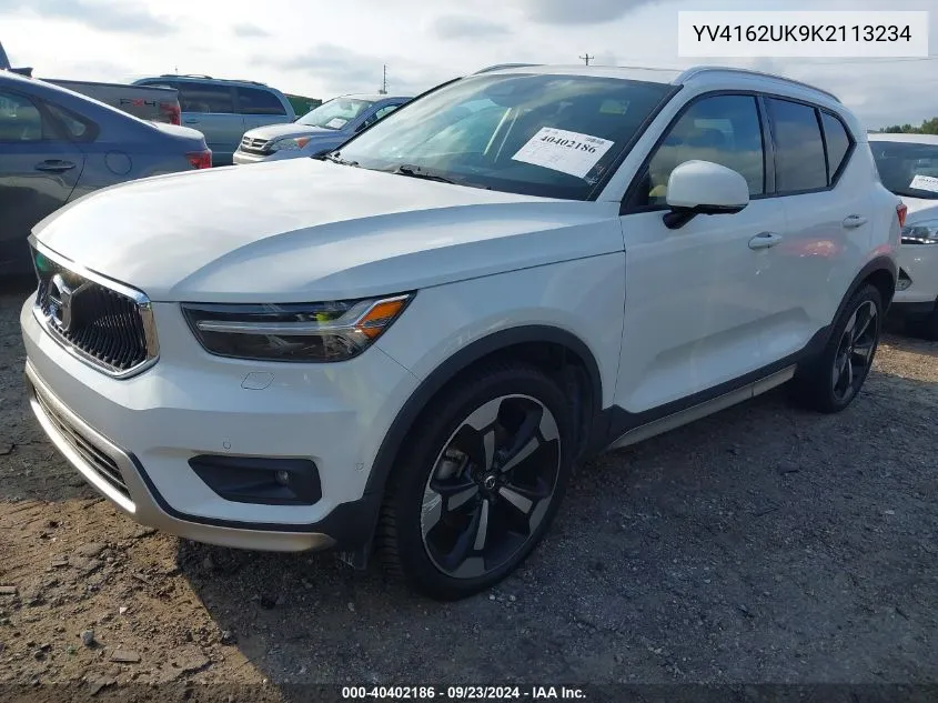 YV4162UK9K2113234 2019 Volvo Xc40 T5 Momentum