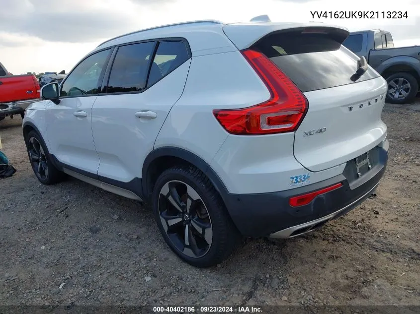 YV4162UK9K2113234 2019 Volvo Xc40 T5 Momentum