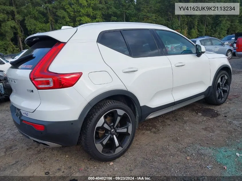 YV4162UK9K2113234 2019 Volvo Xc40 T5 Momentum