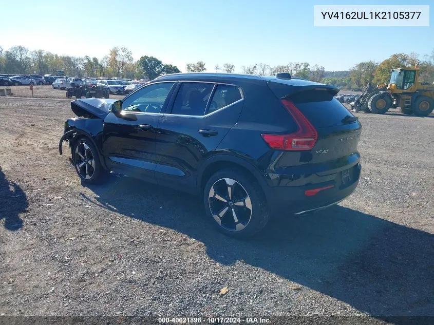 2019 Volvo Xc40 T5 Inscription VIN: YV4162UL1K2105377 Lot: 40621898