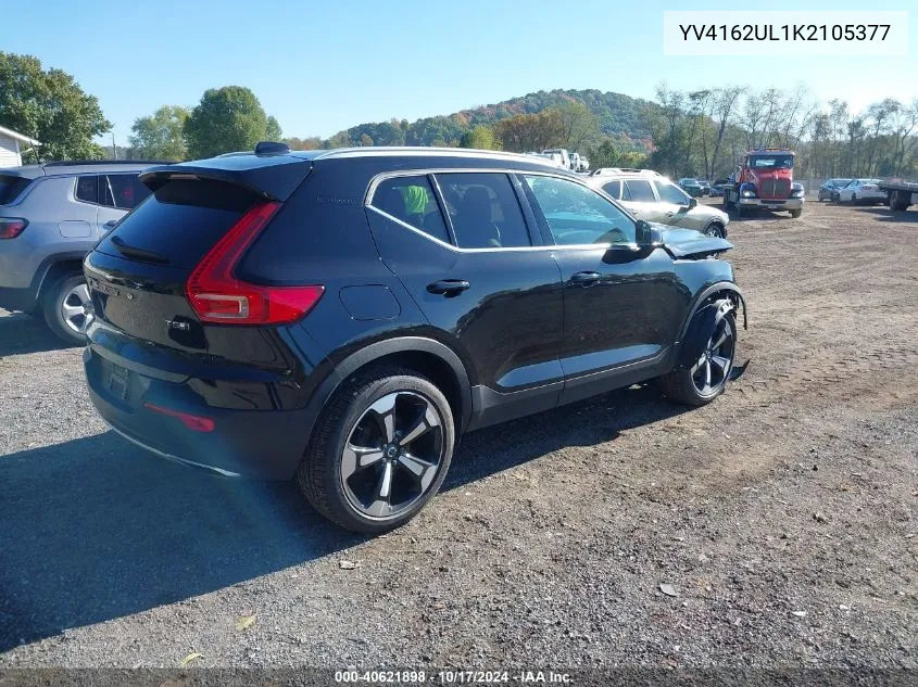 YV4162UL1K2105377 2019 Volvo Xc40 T5 Inscription