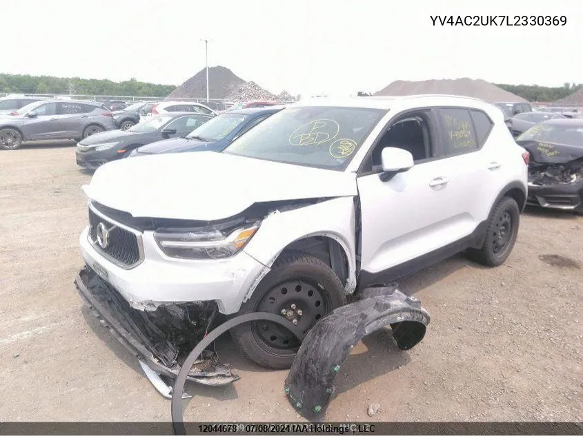 2020 Volvo Xc40 VIN: YV4AC2UK7L2330369 Lot: 12044678