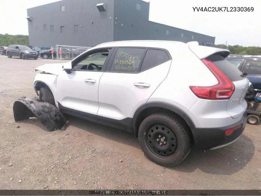 2020 Volvo Xc40 VIN: YV4AC2UK7L2330369 Lot: 12044678