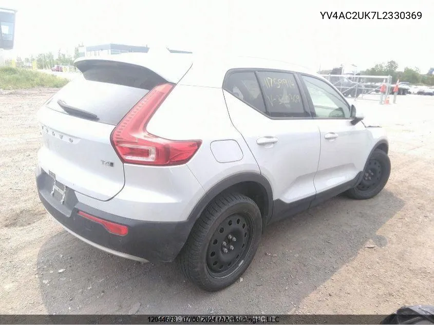 2020 Volvo Xc40 VIN: YV4AC2UK7L2330369 Lot: 12044678