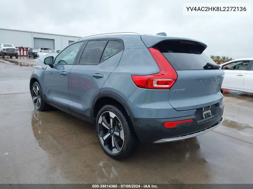 YV4AC2HK8L2272136 2020 Volvo Xc40 T4 Momentum