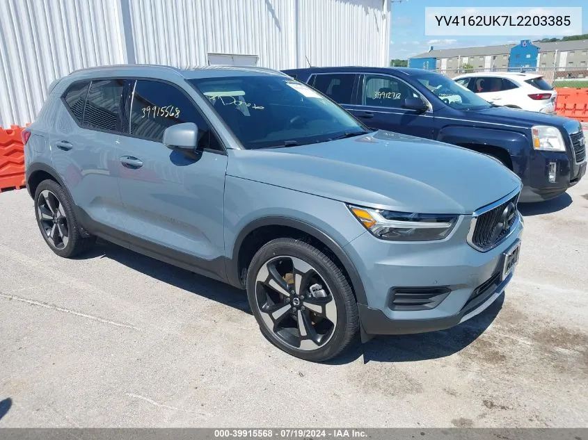 2020 Volvo Xc40 T5 Momentum VIN: YV4162UK7L2203385 Lot: 39915568