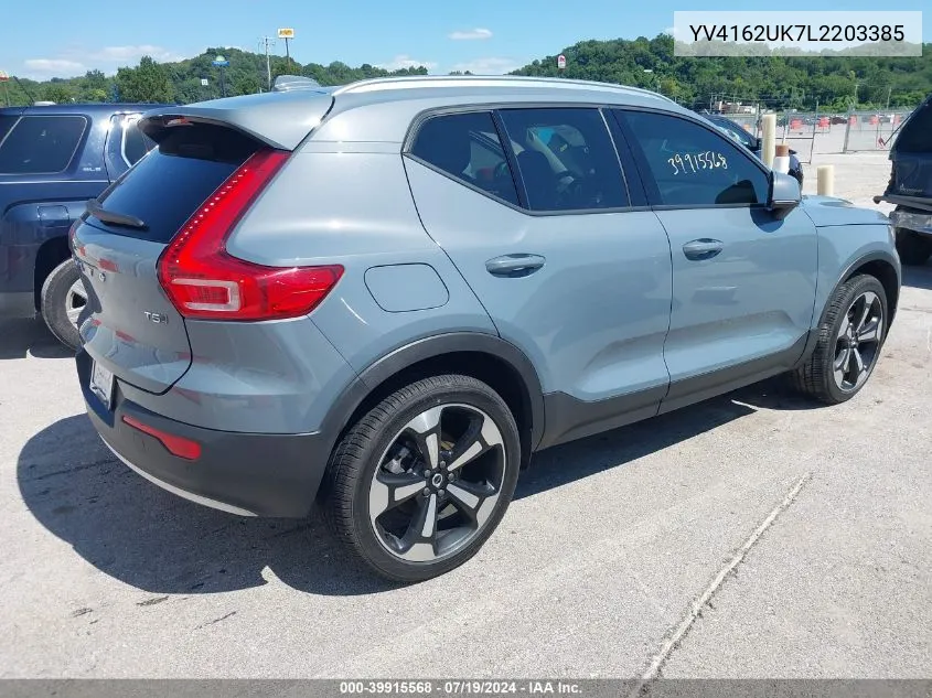 YV4162UK7L2203385 2020 Volvo Xc40 T5 Momentum