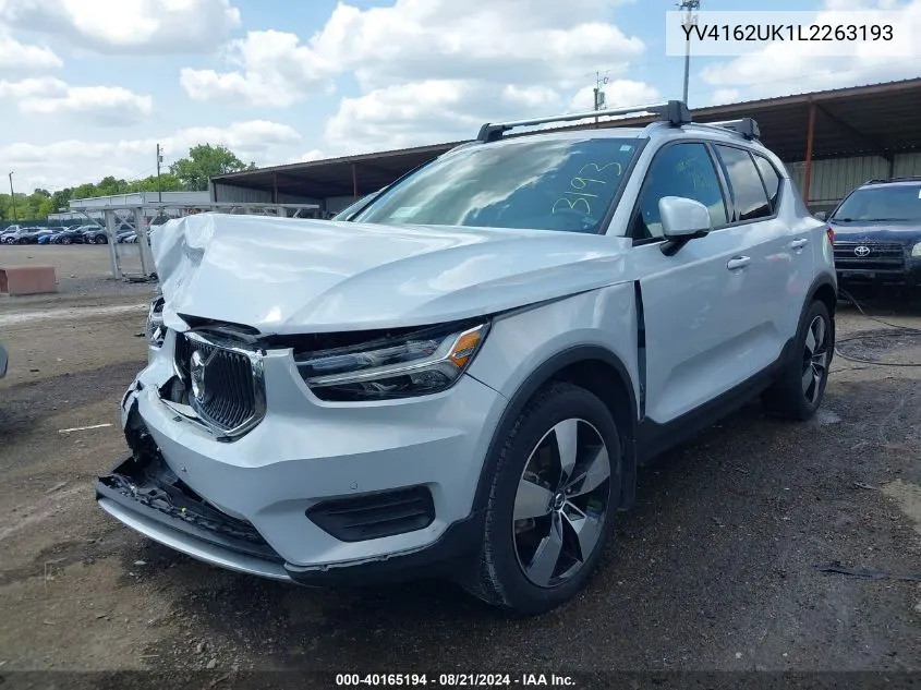 2020 Volvo Xc40 T5 Momentum VIN: YV4162UK1L2263193 Lot: 40165194