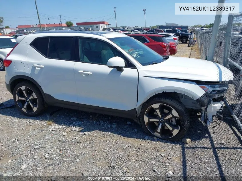 2020 Volvo Xc40 T5 Momentum VIN: YV4162UK1L2339317 Lot: 40187863