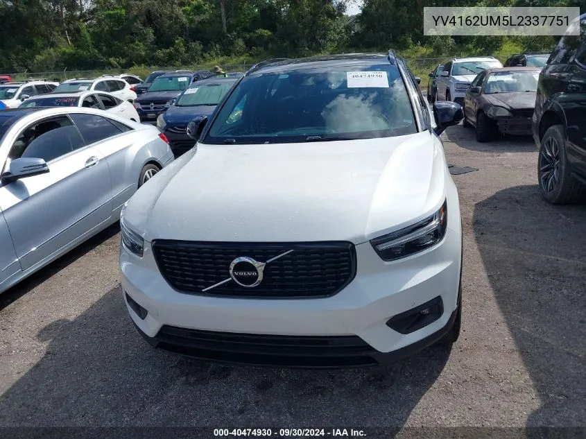 2020 Volvo Xc40 T5 R-Design VIN: YV4162UM5L2337751 Lot: 40474930