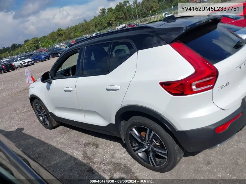 2020 Volvo Xc40 T5 R-Design VIN: YV4162UM5L2337751 Lot: 40474930