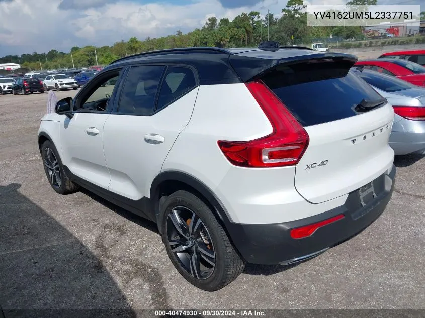 YV4162UM5L2337751 2020 Volvo Xc40 T5 R-Design