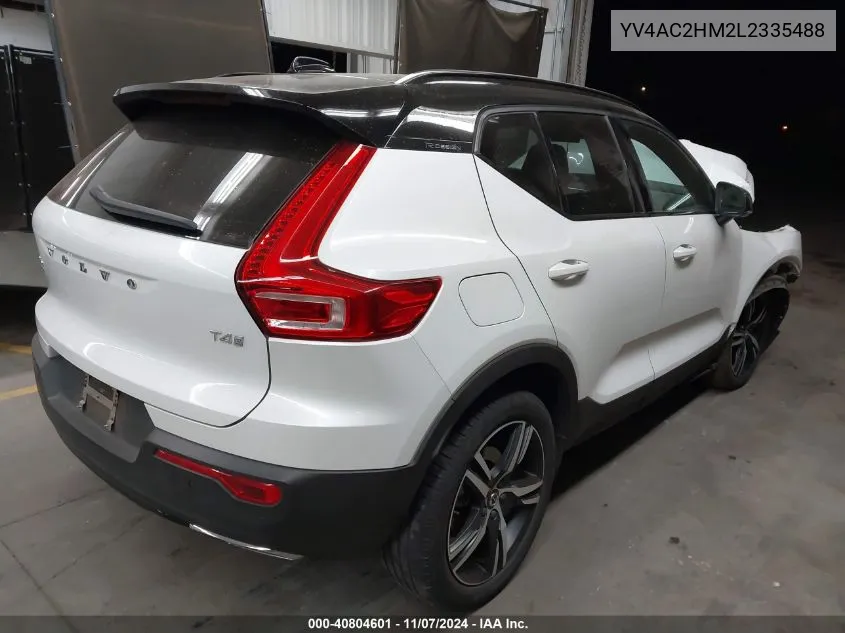 2020 Volvo Xc40 T4 R-Design VIN: YV4AC2HM2L2335488 Lot: 40804601