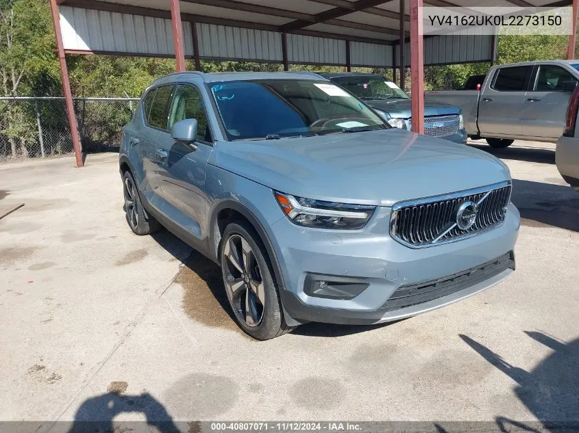 2020 Volvo Xc40 T5 Momentum VIN: YV4162UK0L2273150 Lot: 40807071