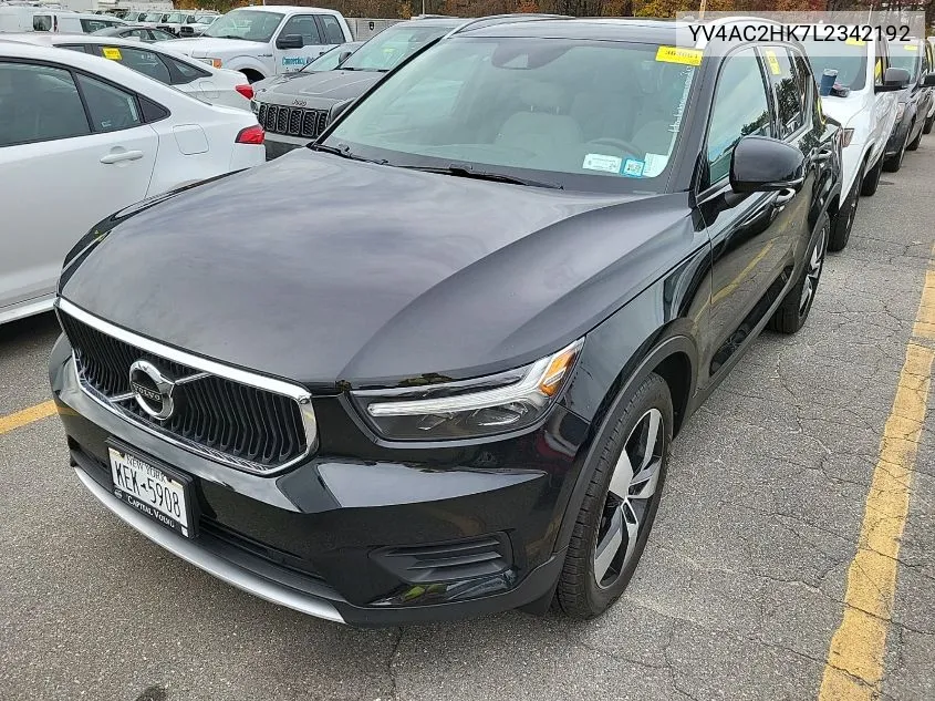 2020 Volvo Xc40 T4 Momentum VIN: YV4AC2HK7L2342192 Lot: 40870100