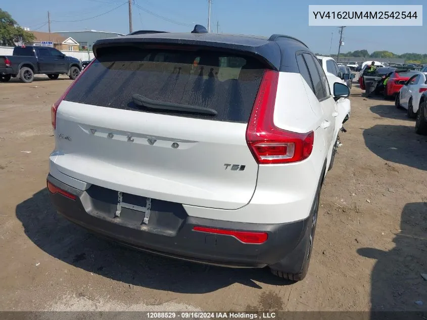 2021 Volvo Xc40 VIN: YV4162UM4M2542544 Lot: 12088529