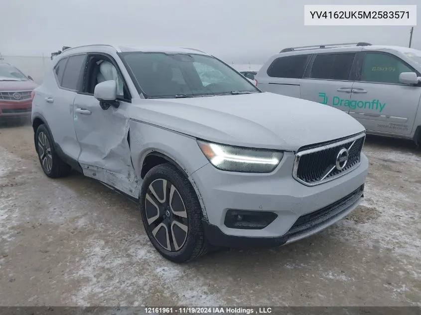 2021 Volvo Xc40 T5 Momentum VIN: YV4162UK5M2583571 Lot: 12161961