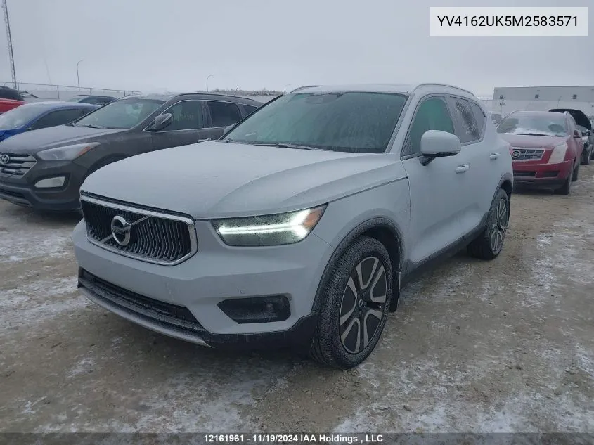 2021 Volvo Xc40 T5 Momentum VIN: YV4162UK5M2583571 Lot: 12161961