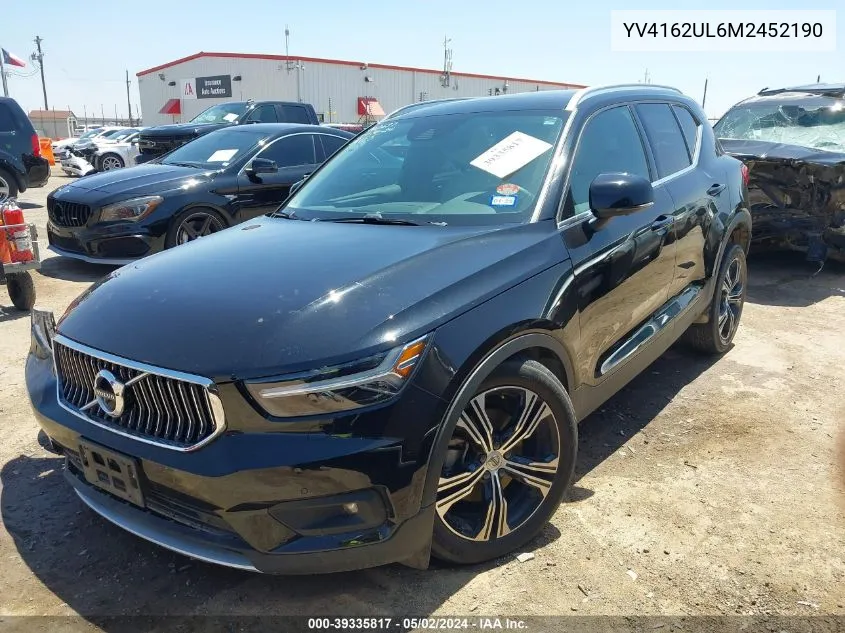 2021 Volvo Xc40 T5 Inscription VIN: YV4162UL6M2452190 Lot: 39335817