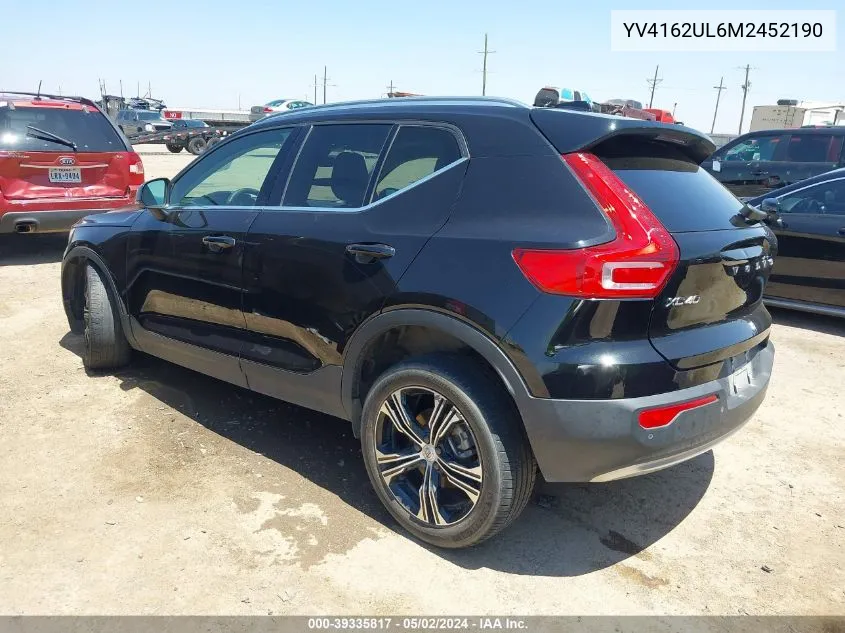 YV4162UL6M2452190 2021 Volvo Xc40 T5 Inscription