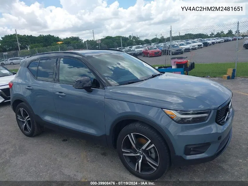 YV4AC2HM2M2481651 2021 Volvo Xc40 T4 R-Design