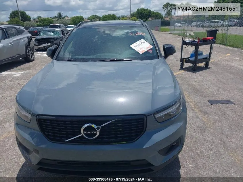 YV4AC2HM2M2481651 2021 Volvo Xc40 T4 R-Design