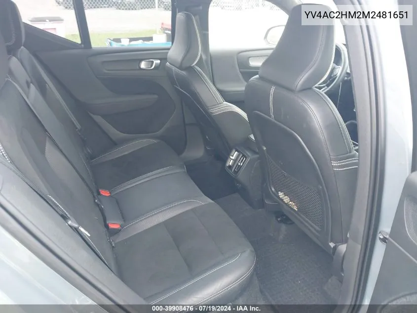 YV4AC2HM2M2481651 2021 Volvo Xc40 T4 R-Design