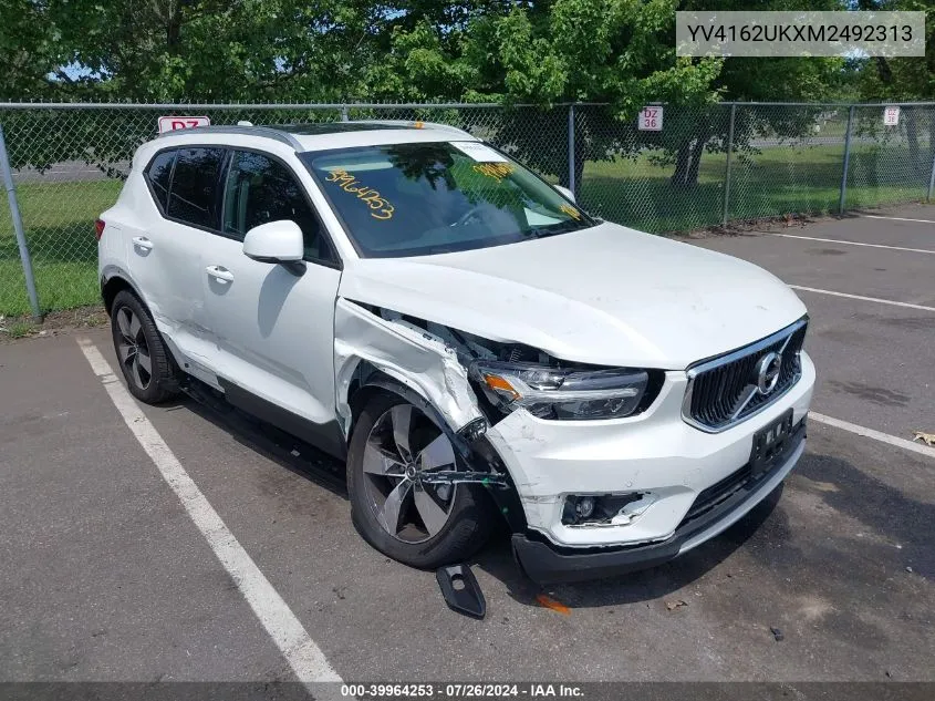 2021 Volvo Xc40 T5 Momentum VIN: YV4162UKXM2492313 Lot: 39964253