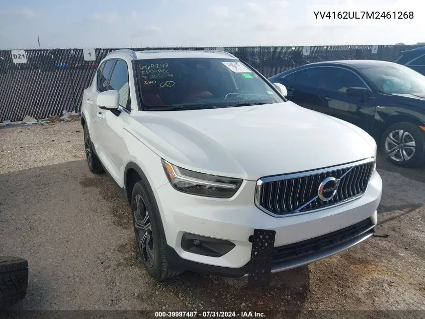 2021 Volvo Xc40 T5 Inscription VIN: YV4162UL7M2461268 Lot: 39997487