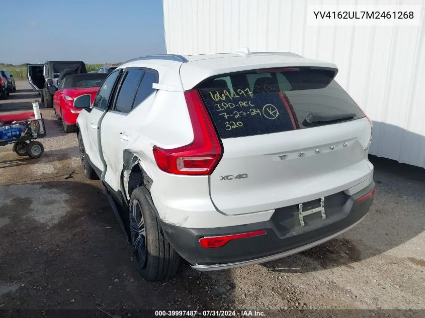 YV4162UL7M2461268 2021 Volvo Xc40 T5 Inscription