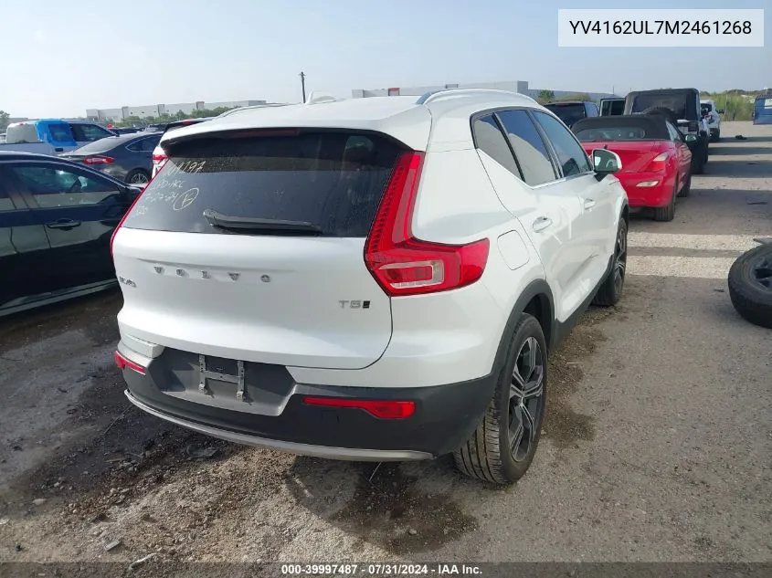 2021 Volvo Xc40 T5 Inscription VIN: YV4162UL7M2461268 Lot: 39997487