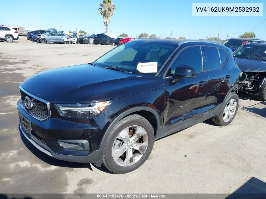 2021 Volvo Xc40 T5 Momentum VIN: YV4162UK9M2532932 Lot: 40155476