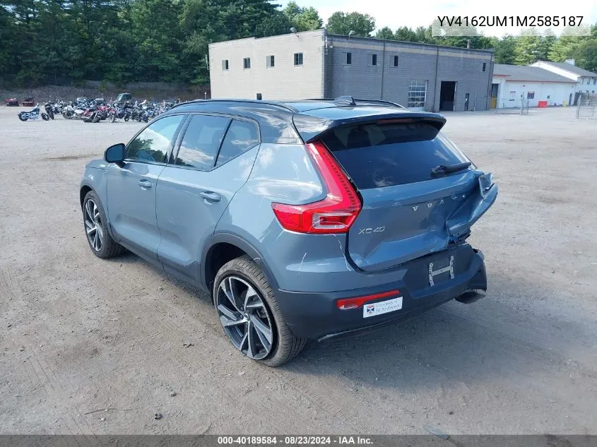 YV4162UM1M2585187 2021 Volvo Xc40 T5 R-Design